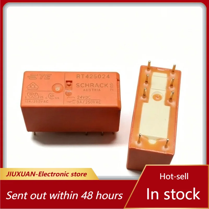 New 1pcs/lot RT425012 12VDC RT425024 24VDC 8A 8pins power relay
