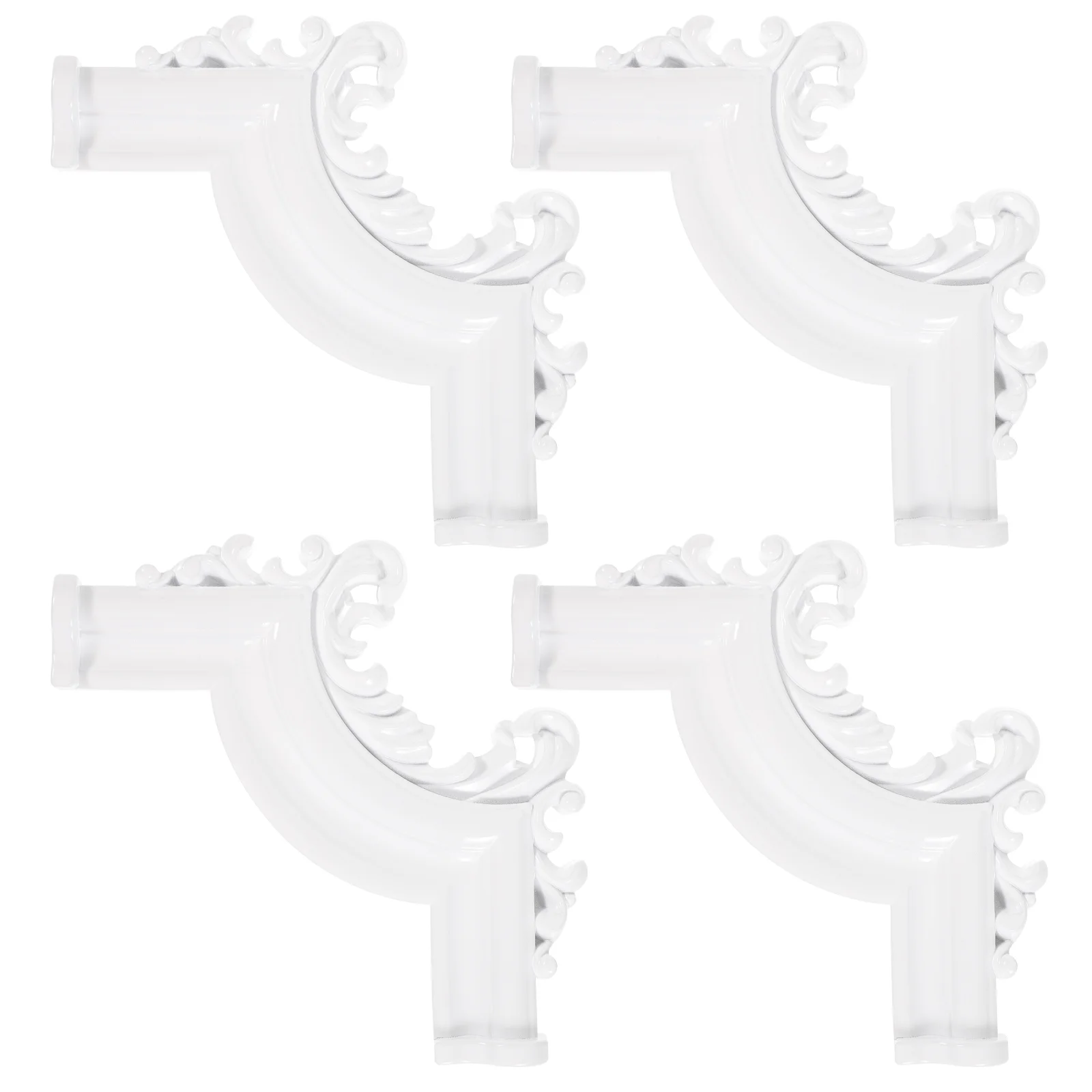 4 Pcs Wainscoting Wall Ceiling Molding Corner Decor Decorative for Pvc Pre Made Indoor inside