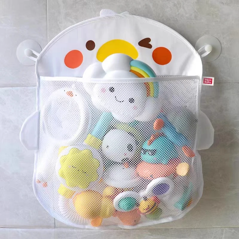 Green Dinosaur Bath Toys for Baby Bathroom Mesh Organizer Bag Cartoon Chicken Animal Shapes Net Case Children Cloth Sand Toys