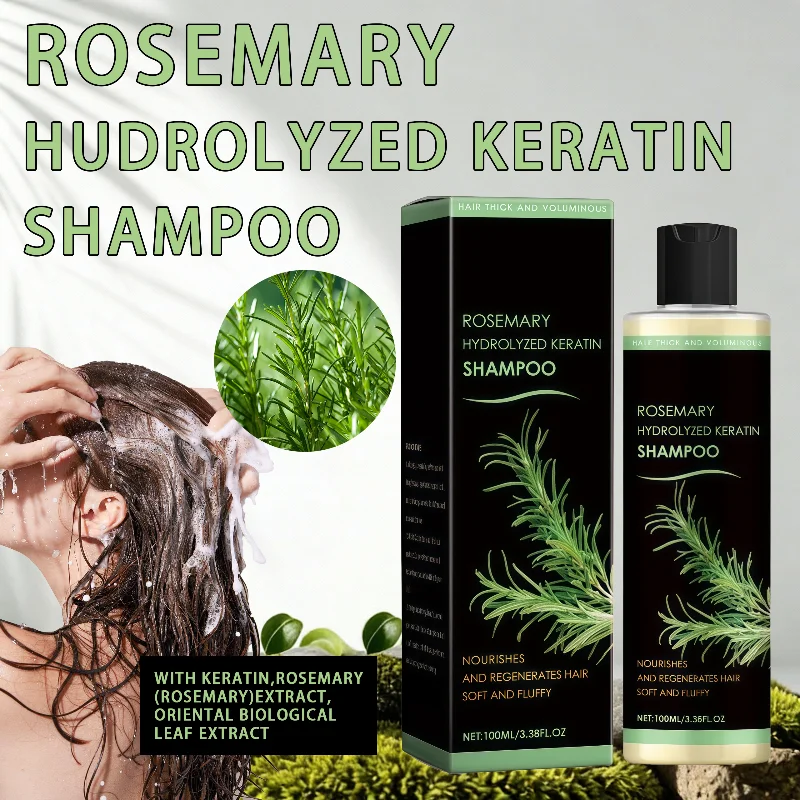 

Гидролизованный кератиновый шампунь с розмарином, лечебное средство для нежной очистки, питательный объем волос, увлажняющий, укрепляющий уход