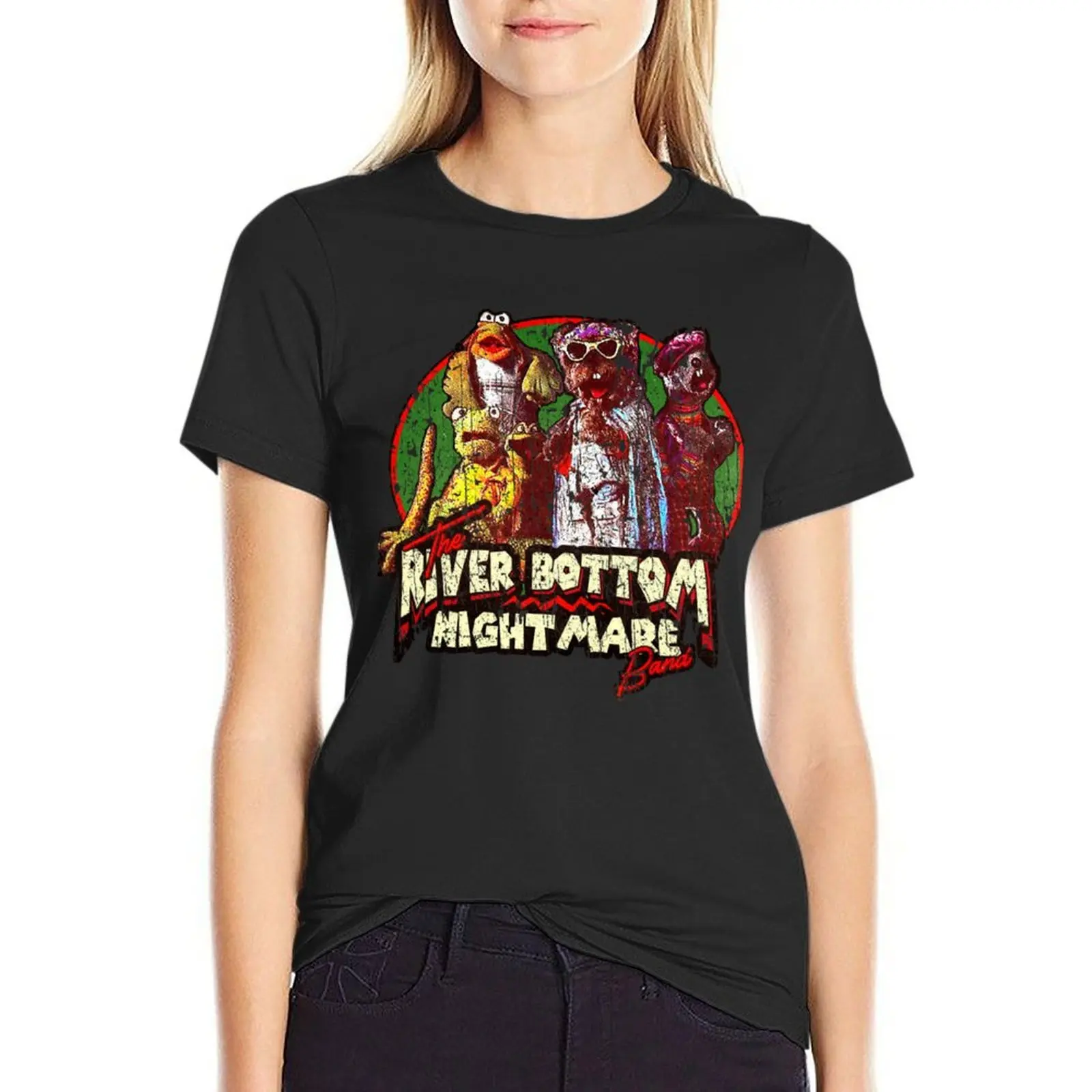 Vintage River Bottom Nightmare Band T-Shirt shirts graphic tees customs design your own tops for Women