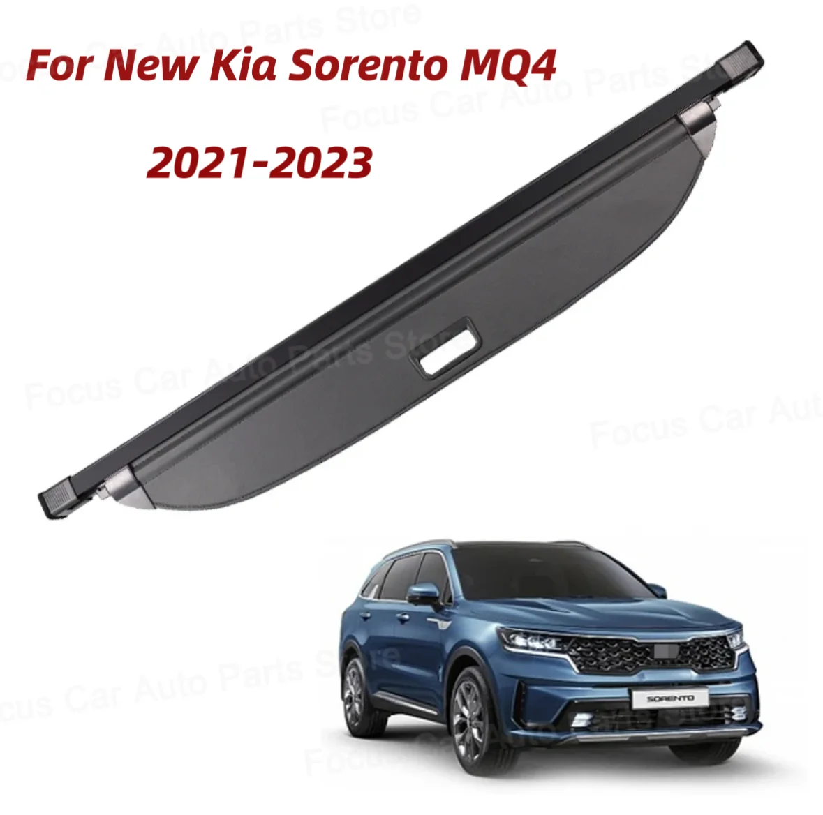 For New Kia Sorento MQ4 2021-2023 Privacy Screen Retractable Trunk Cover Luggage Shield Shade Cargo Cover Auto Accessories