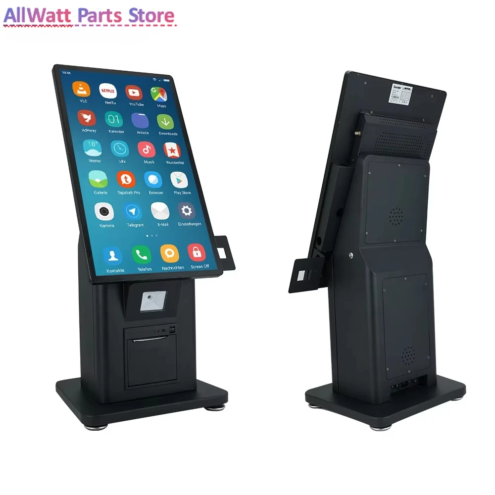 Desktop Stand 21.5 Inch Self Service Touch Kiosk Payment Terminal with Thermal Printer QR Code Scanner POS Stand