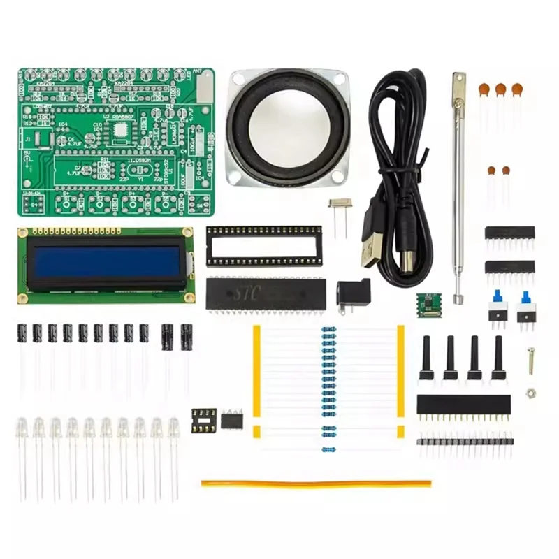 

Новый-RDA5807 87 МГц-108 МГц FM-радио DIY комплект FM электронные детали DIY схемы светодиодный цифровой дисплей с индикатором набор для пайки