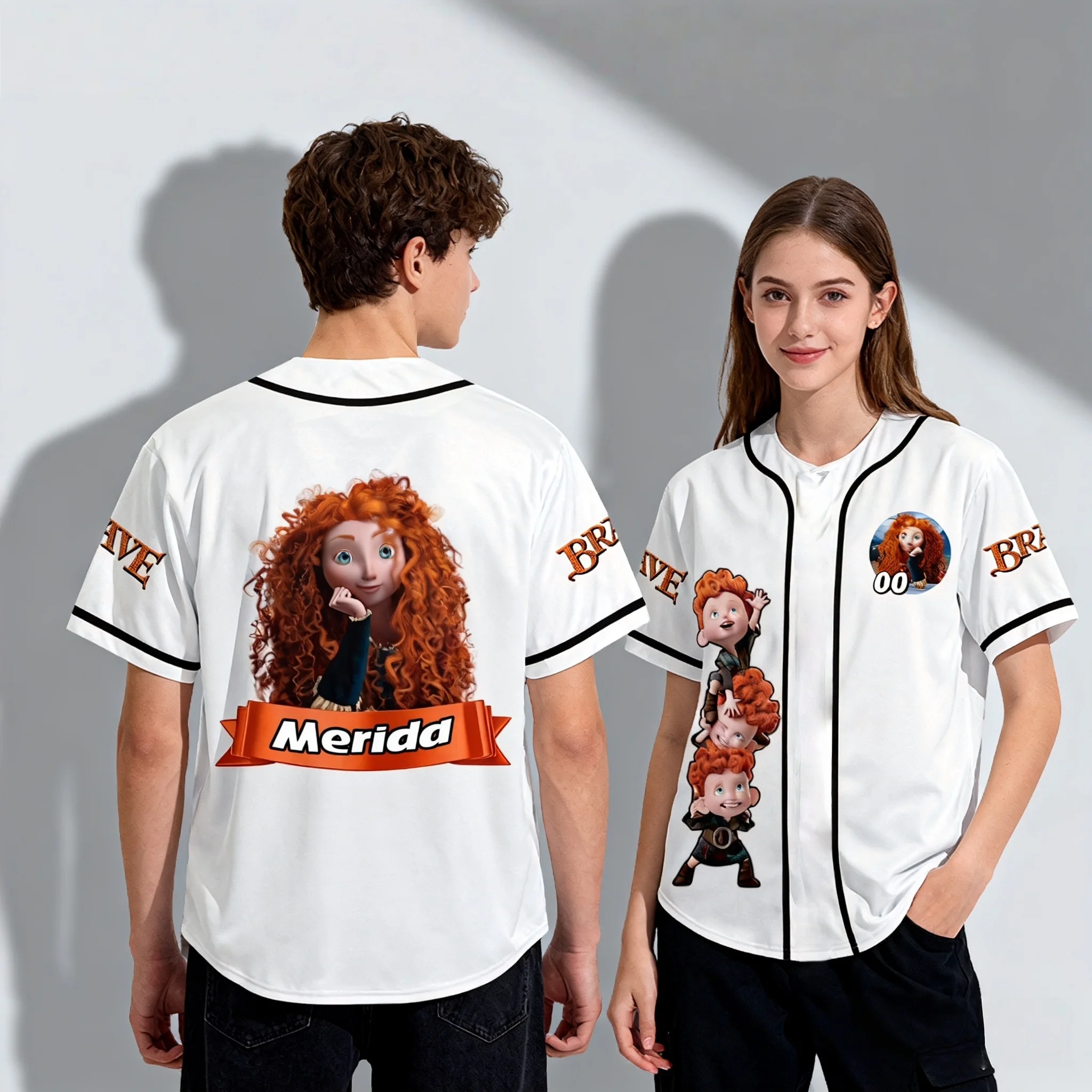 25/26 سلسلة الرسوم المتحركة ديزني Zootopia نيك والجمال والوحش سترة البيسبول الصيفية المتضخم للأطفال الوالدين والطفل تي شيرت