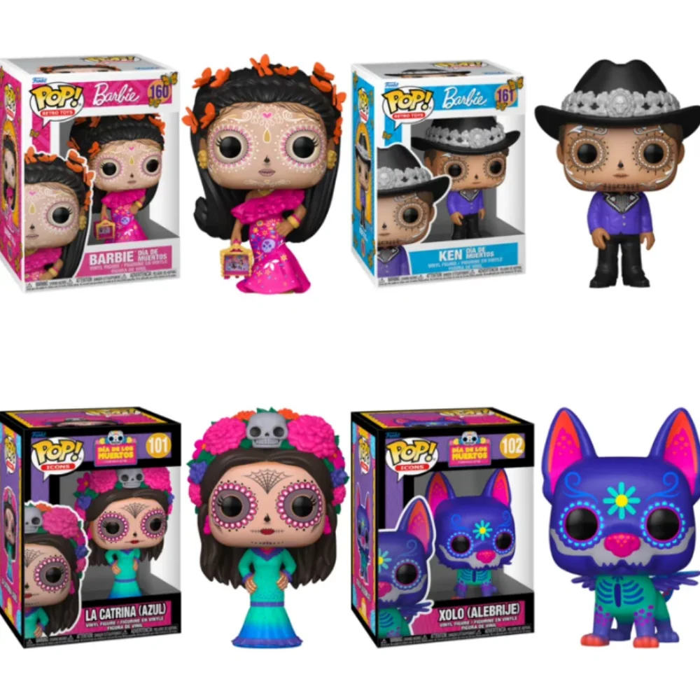 

In Stock Mexico Day Of The Dead Funko Pop Action Doll Model La Catrina Azul Vinyl Sculpture Dolls Xolo Alebrije Model Collection