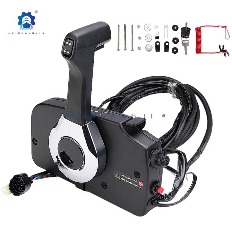 Remote Control Box 67200-93J61 Push to Open With 17FT cable harness for Suzuki Outboard Engine Parts  67200-93J61