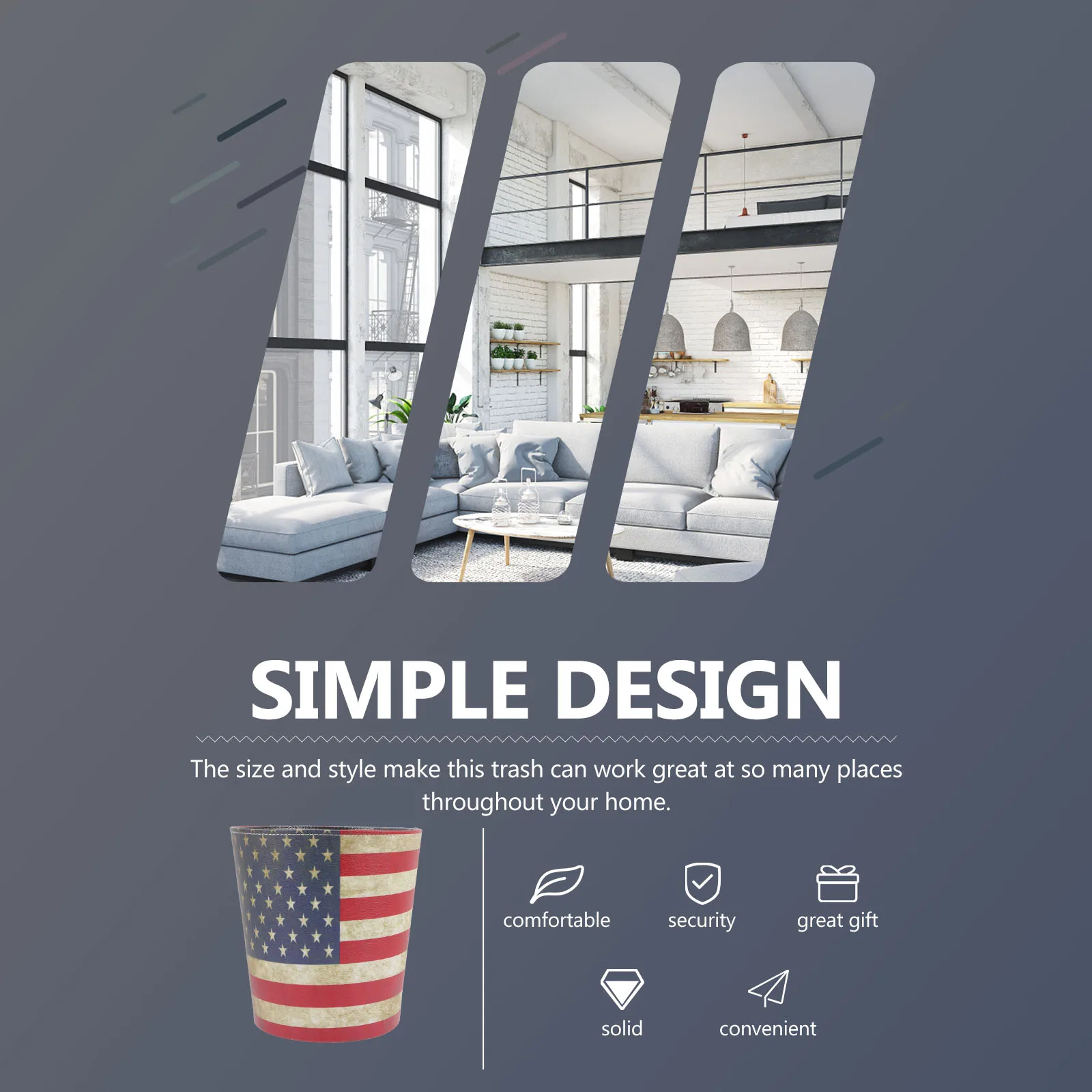 

Retro Trash Bin Vintage Waste Container Decorative Garbage Can For Home Office European Style Household Trash Storage