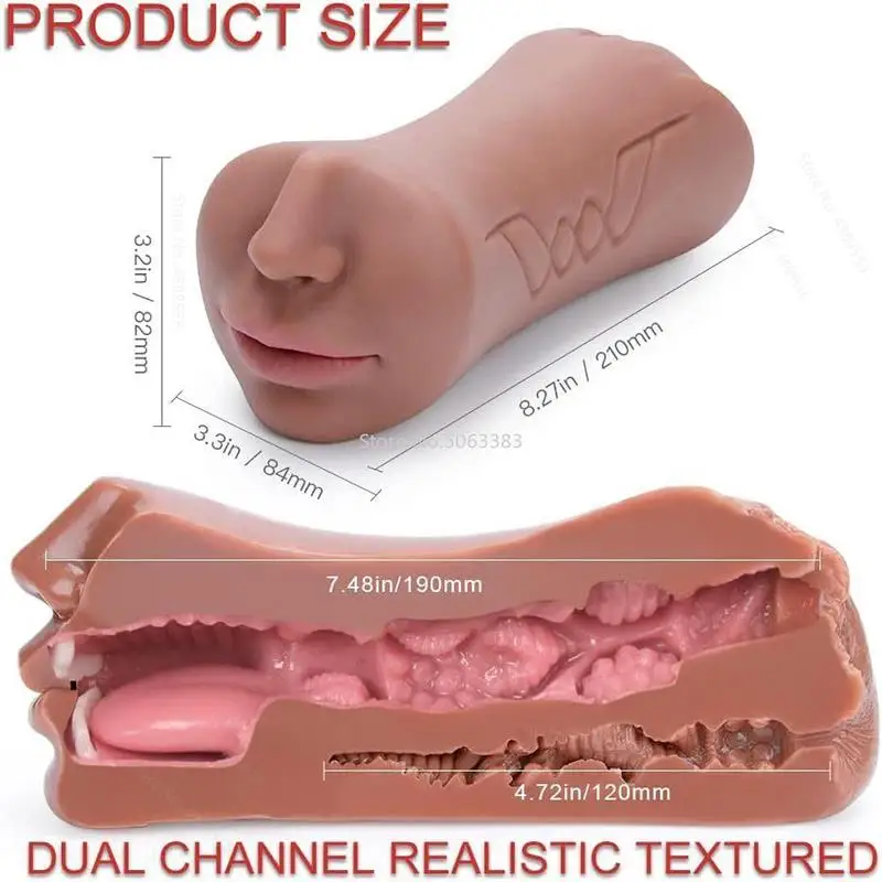 3 in 1 masturbator Sextoy Realistic Vagina Rubber Pussy Male Masturbator Pocket Pusssy Sex Dolls Adult Goods Sex Toys for Men