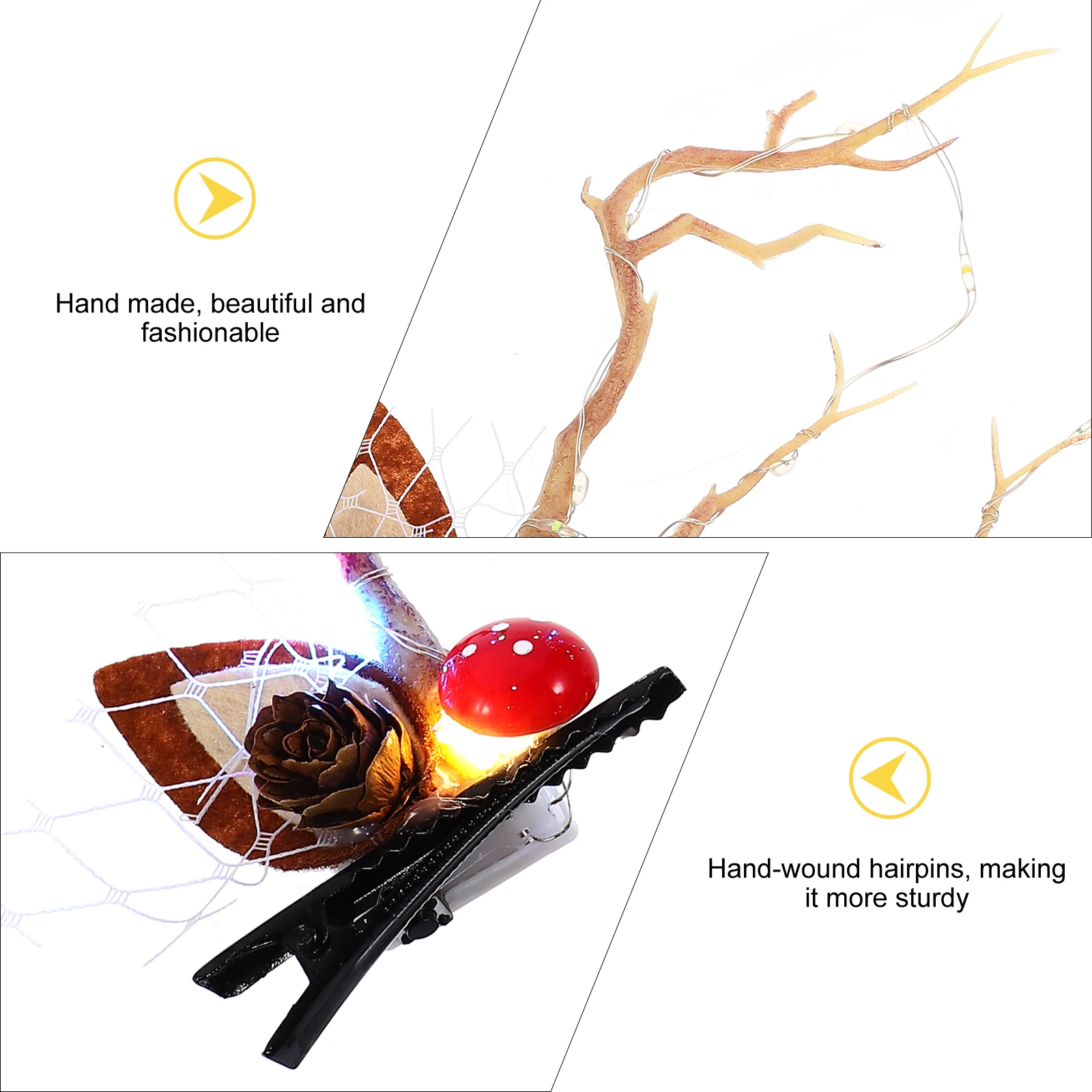 

Delicate Light Hair Clip Christmas Decoration Foam Holiday Accessories for Women