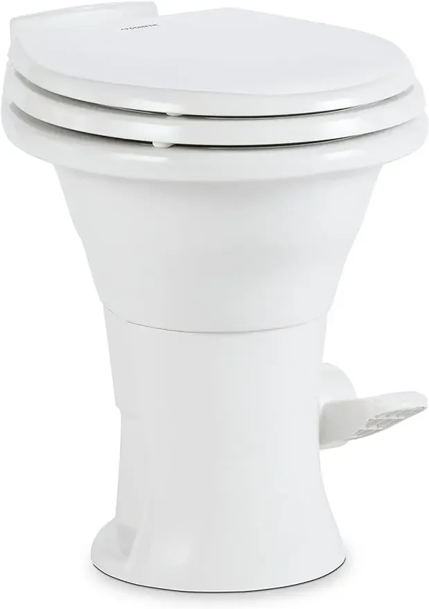 

Dometic 310 Standard Toilet - Oblong Shape, Lightweight and Efficient with Pressure-Enhanced Flush, White Perfect for Modern RVs