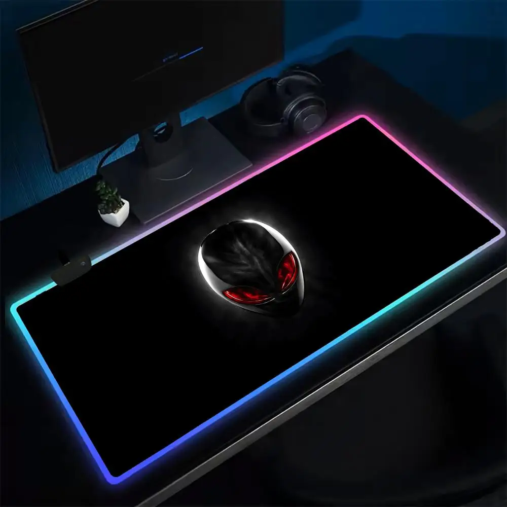

13-Dell Alienware Mouse Pad Anime Gaming Mouse Pad LED Table Pads Backlit Rubber Desktop XXL RGB Desk Mats