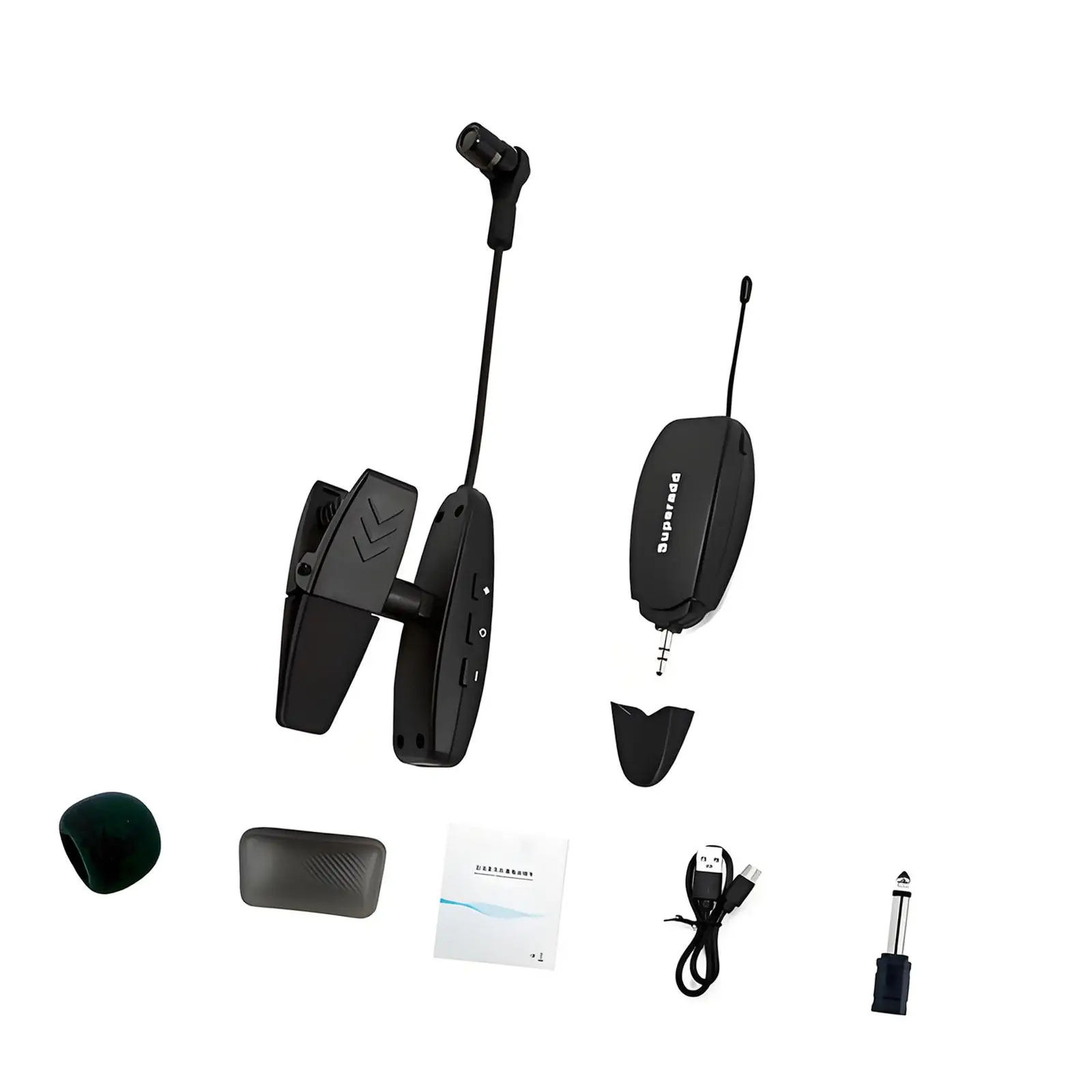 UHF Professional Wireless Microphone for Wind Instruments Saxophone Trumpet Clip on with Noise Reduction