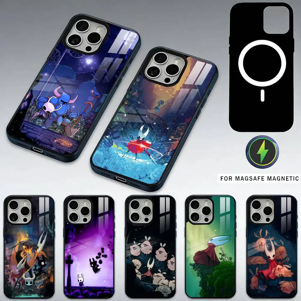 

Game Hollow K-Knight Phone Case For iPhone17,16,15,14,13,12,11 Plus,Pro Max Magnetic For Magsafe Wireless Charging
