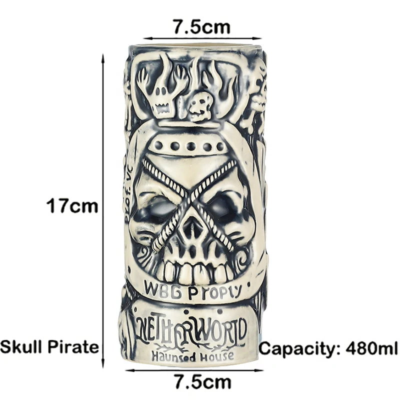 1PCS The Haunted House Tiki Mug Creative Mug Coffer Mug