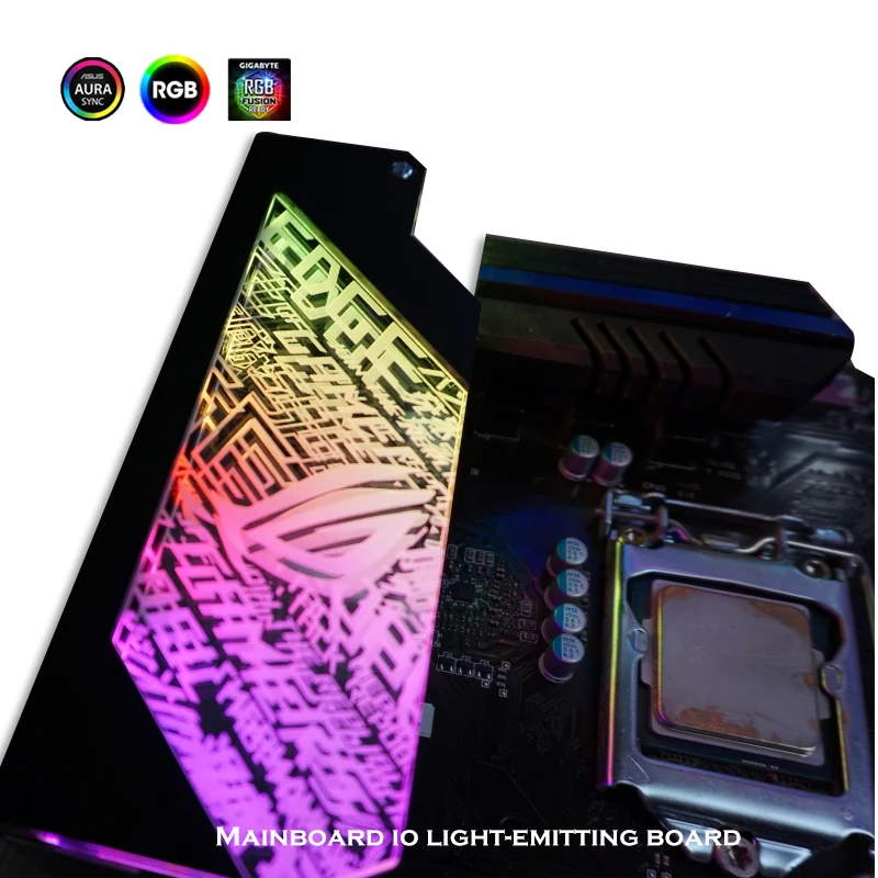 Panneau Lumineux Miroir pour Décoration de Boîtier PC, Panneau MB IO RGB, Plaque Arrière GPU, Personnalité Hatchconnect, DIY