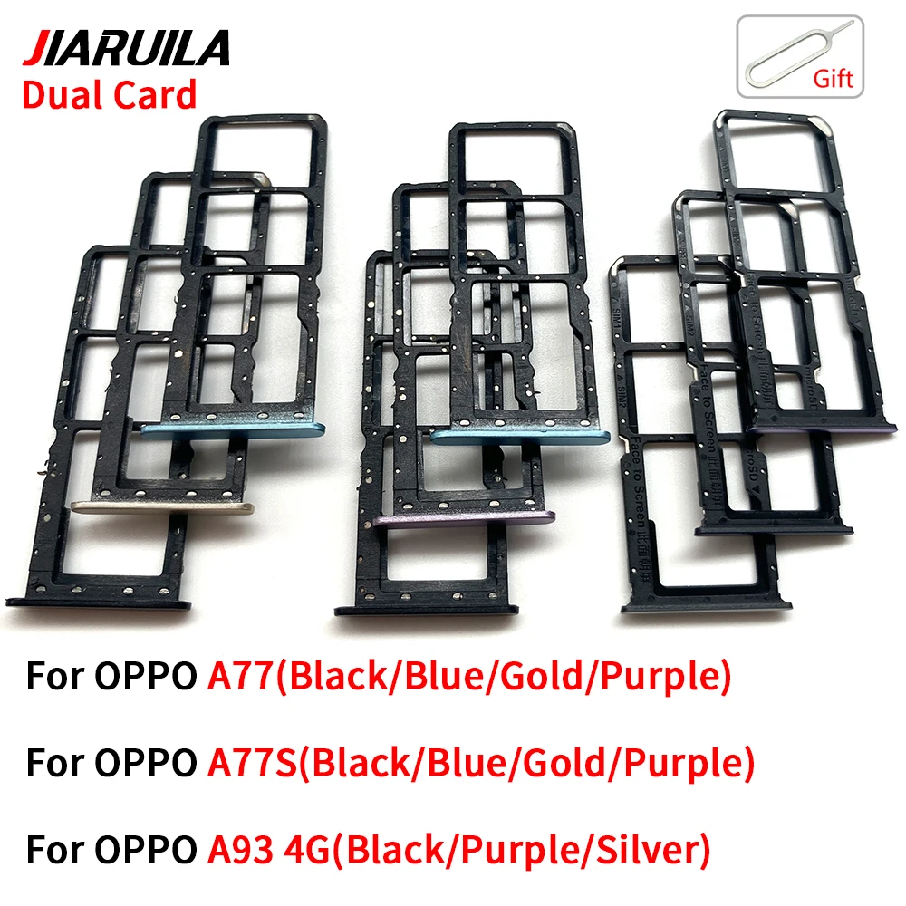For Oppo A77 A77S A93 4G SIM Card Tray Slot Holder Adapter Socket Repair Parts
