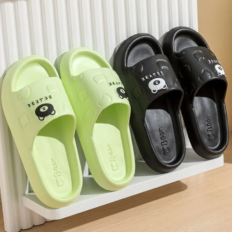 

Cute Cartoon Bear Indoor Slippers for Women 2026 New Lightweight Soft Eva Slides Woman Comfort Home Bathroom Non Slip Slippers