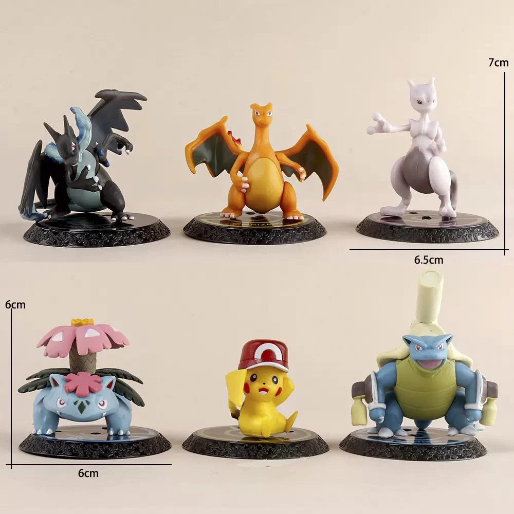 Poke Pikachu Kostüm-Figuren Spielzeug Cross-Dressing - 6 Stile (Bulbasaur/Gengar/Charizard/Squirtle/Weedle/Mimikyu)
