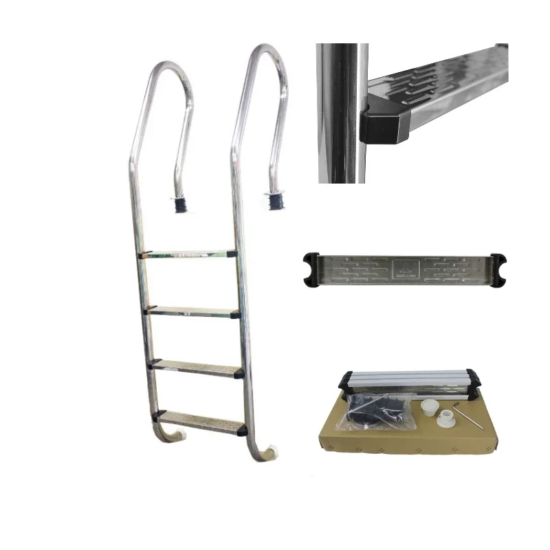 

High Polishing Stainless Steel 304/316 Above Ground Anti-slip Swimming Pool Ladder