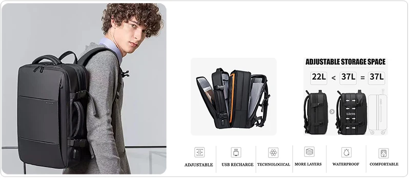 Bange Briefcase for Men Laptop Bag Retro Travel Messenger Man Bags 15.6 in High Capacity Computer Shoulder Bag Male Briefcase
