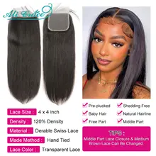 Hair Bundles with Closure Brazilian 4x4 #5