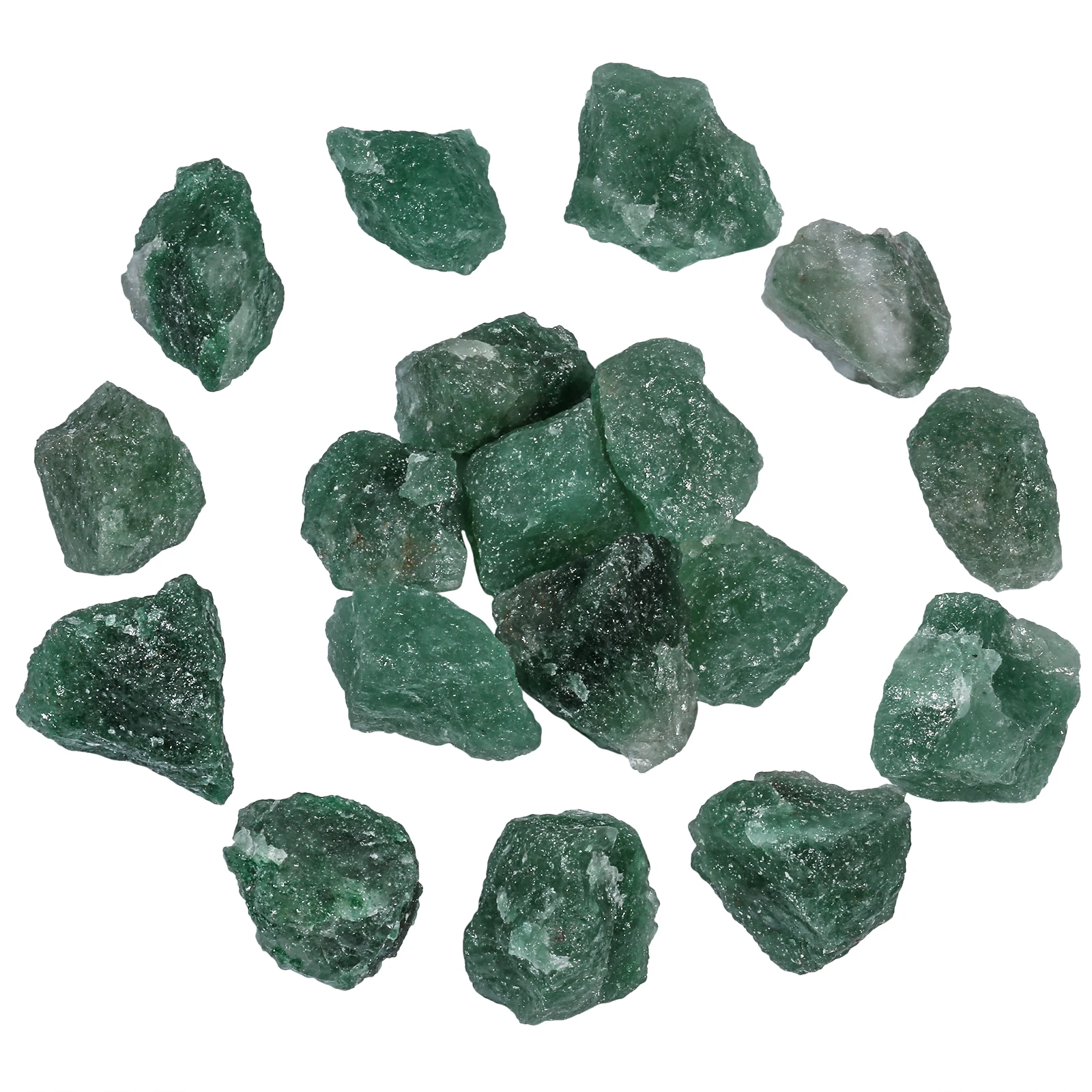 TUMBEELLUWA 1 Pound Green Strawberry Quartz Reiki Healing Raw Gemstones For Tumbling, Cabbing, Chakra Balancing Meditation