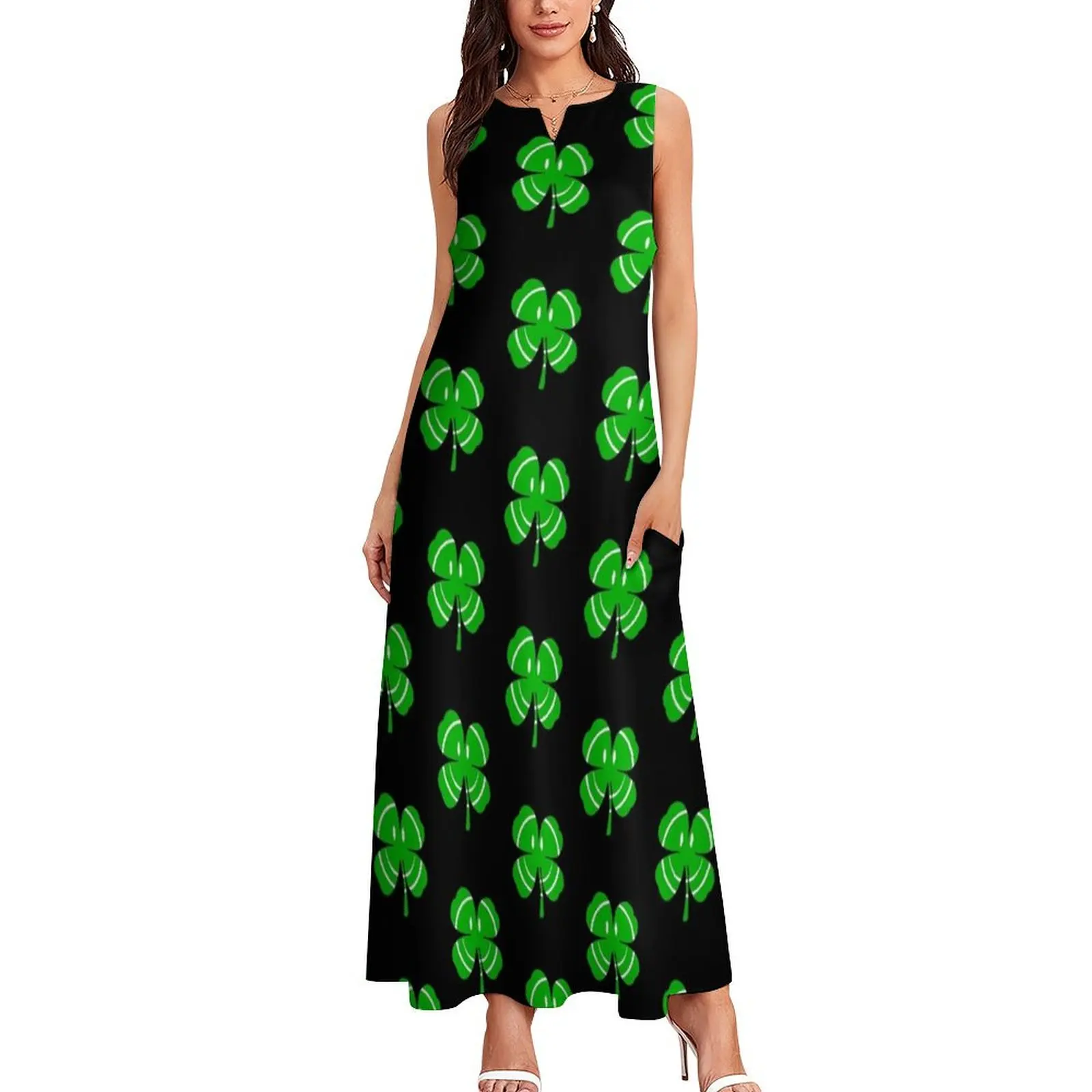 Happy Irish Shamrock Long Dress dresses for prom summer dresses for women 2025 summer woman dress 2025 women evening dress