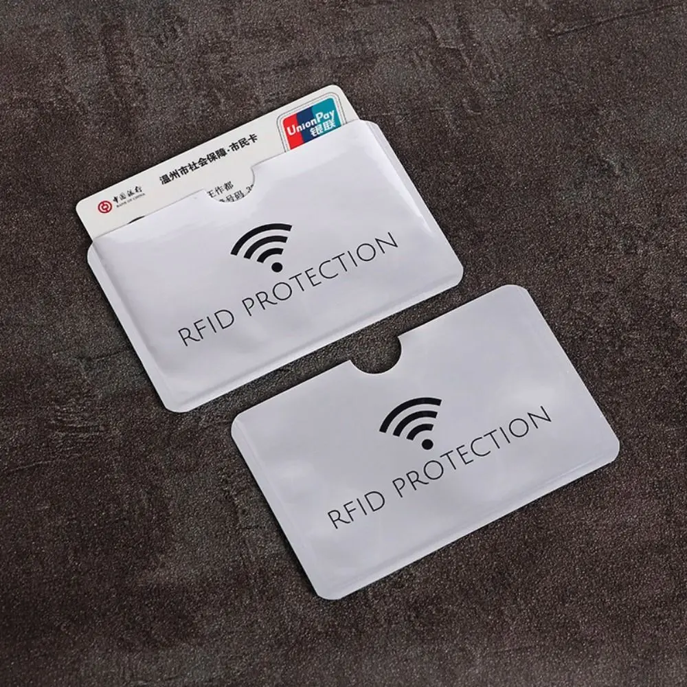 10Pcs Anti Theft Bank Credit Card Protector NFC RFID Blocking Card Holder Wallet Cover Aluminium Foil ID Business Card Case