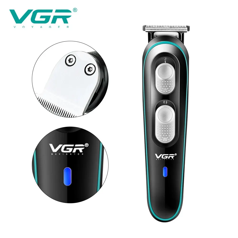 VGR ช่างทําผม Cross-border ใหม่ USB ไฟฟ้า Clipper Fine Trim มีดโกน Fader ชาร์จ Amazon V055