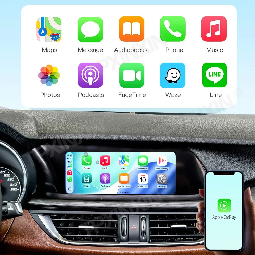 Original Car Upgrade Carplay For Alfa Romeo Stelvio Giulia 2017~2019 Module Car Accessories Android Auto Airplay Mirror Link
