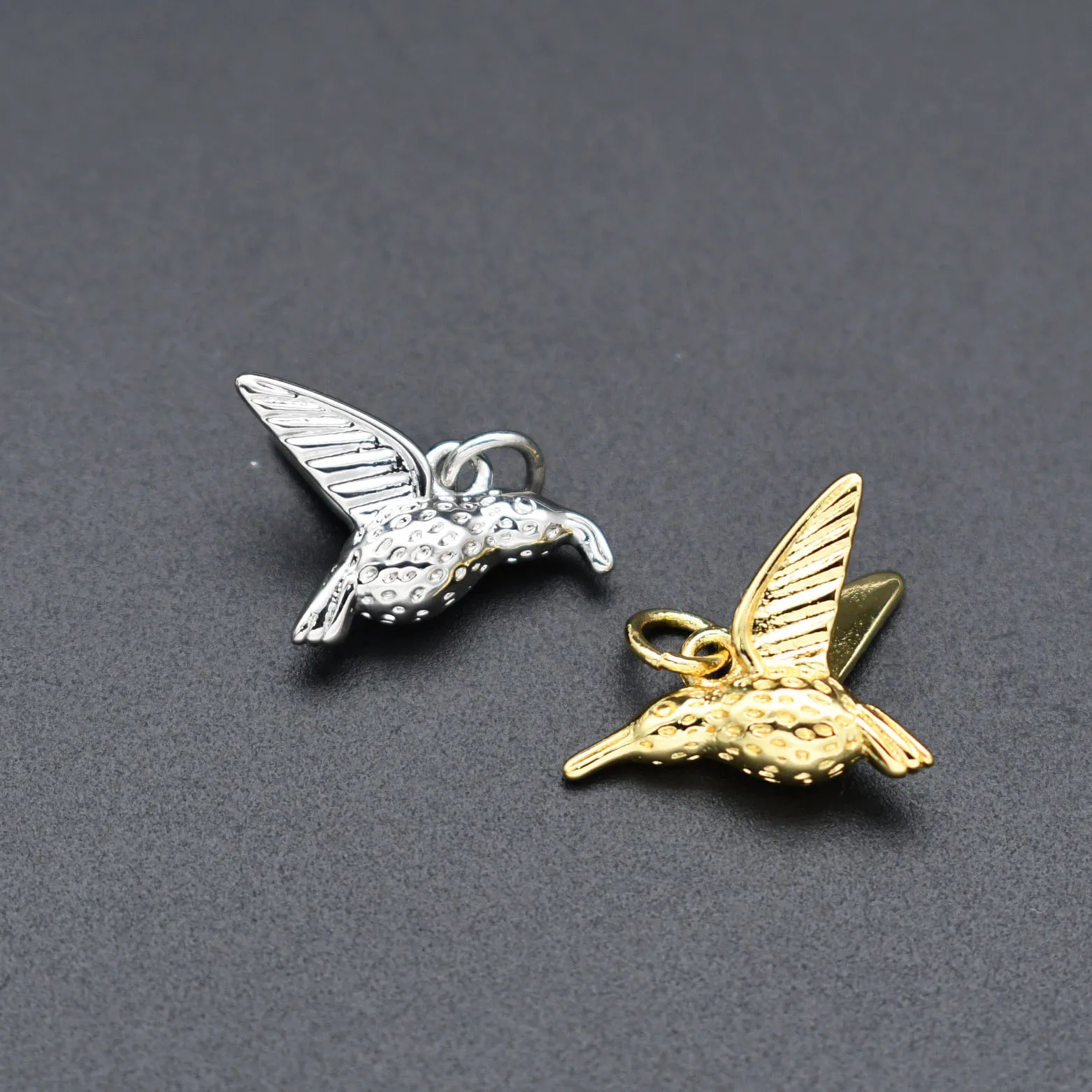 Fashion Jewelry for Women High Quality Gold Plated Solid Cute Little Bird Kawaii Charms Pendant for DIY Necklace Bracelet