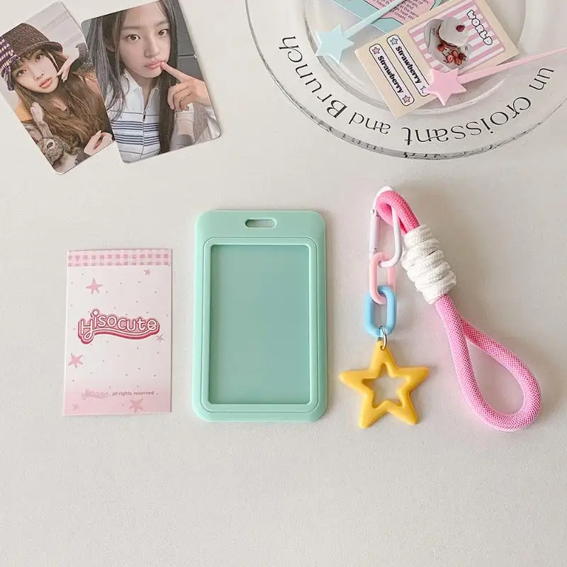 Kpop Photo Holder Slide Card Bag with Keychain 54 Slot Anti-Lost Collection Case for Desk or Travel