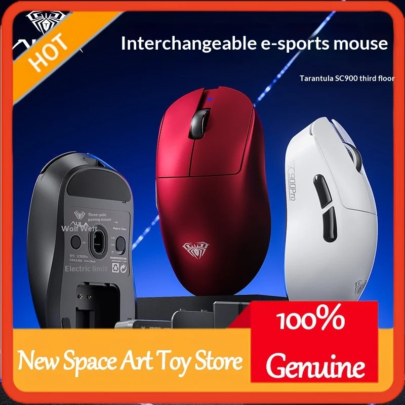 AULA Sc900 Wireless Gaming Mouse 3395 Lightweight 8k Polling Rate Right Handed Ergonomic Tri Mode For Pc Office Gaming