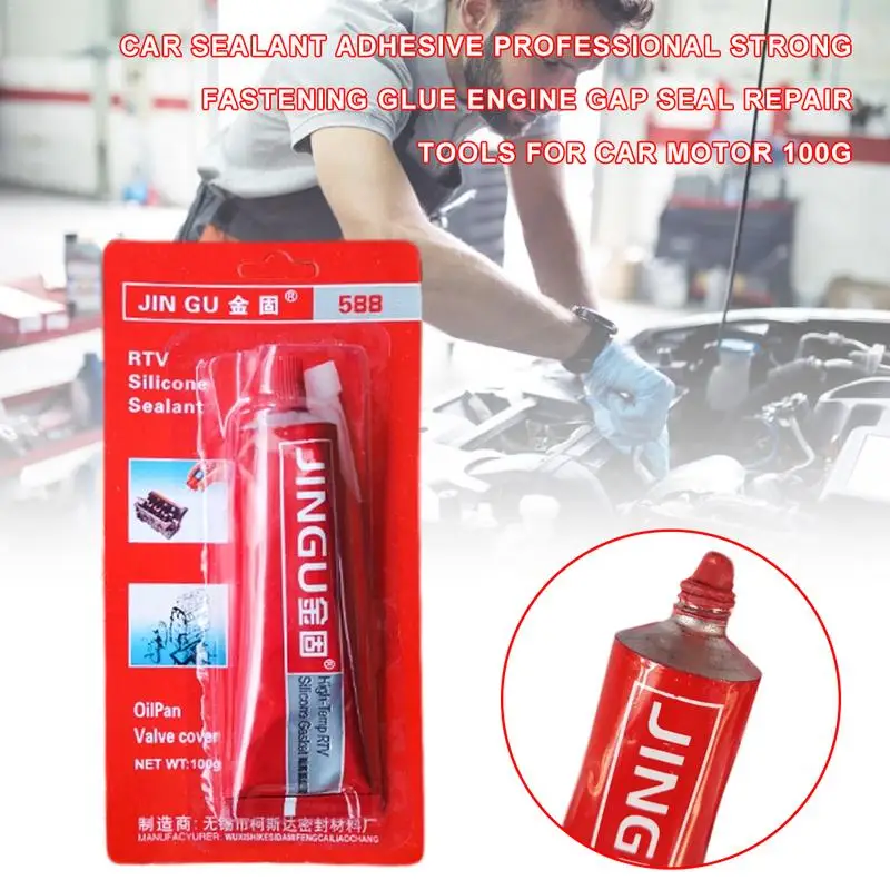 

RTV Silicone Sealant High-temp Red RTV Silicone Gasket Glue Car Sealant Adhesive Silicone Engine Sealant For Metal Glass Wood