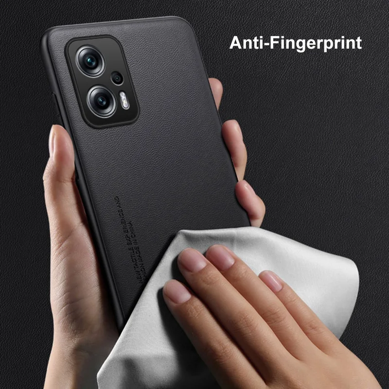 Funda de cuero de lujo para Xiaomi Poco X4 GT, protectora, mate, silicona antigolpes 2