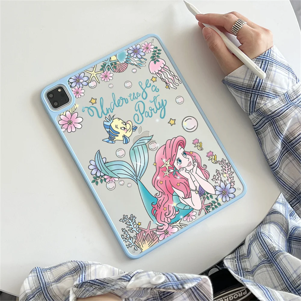 

Для iPad 10,2 9,7 6-го 7-го 8 9 10-го поколения Чехол Pro 11 Air 2024 Mini 6 7 11th 2025 Air3/4/5 Акриловый чехол Capa Mermaid
