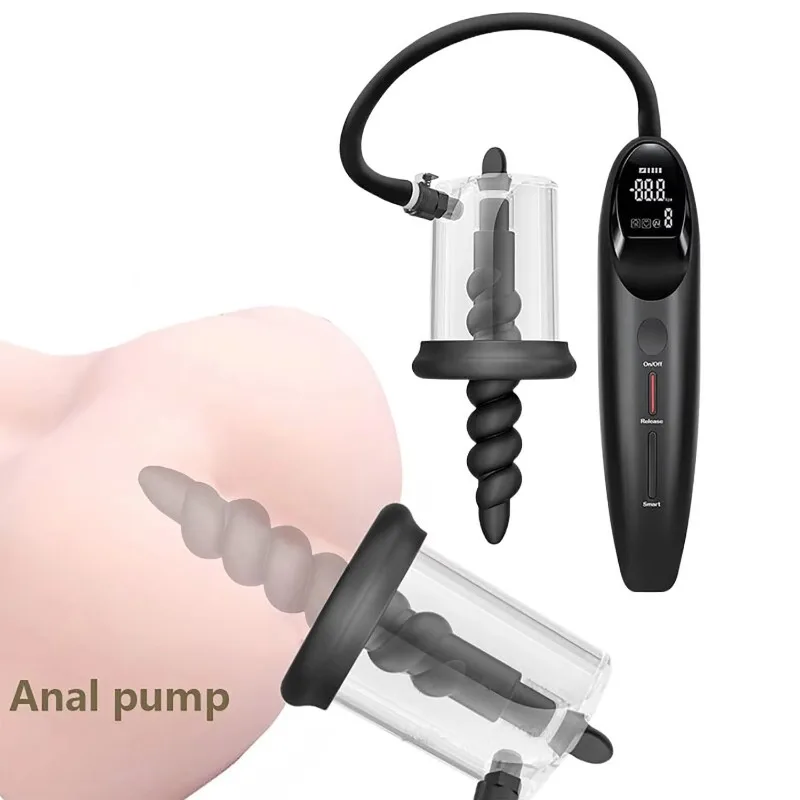 Smart Electric Rosebud Pump Men's Vacuum Sucking Prostate Massage G-spot Stimulation Male Anal Pump Butt Plug for Adult Sex Toys