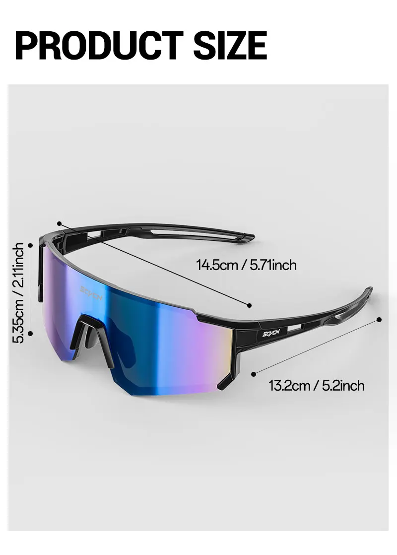 SCVCN Damen Radsport-Sonnenbrille Herren Fahrrad-Motorrad-Brille Outdoor-Sport Angeln Klettern Eyewear UV400 Laufbrille – Detail 18