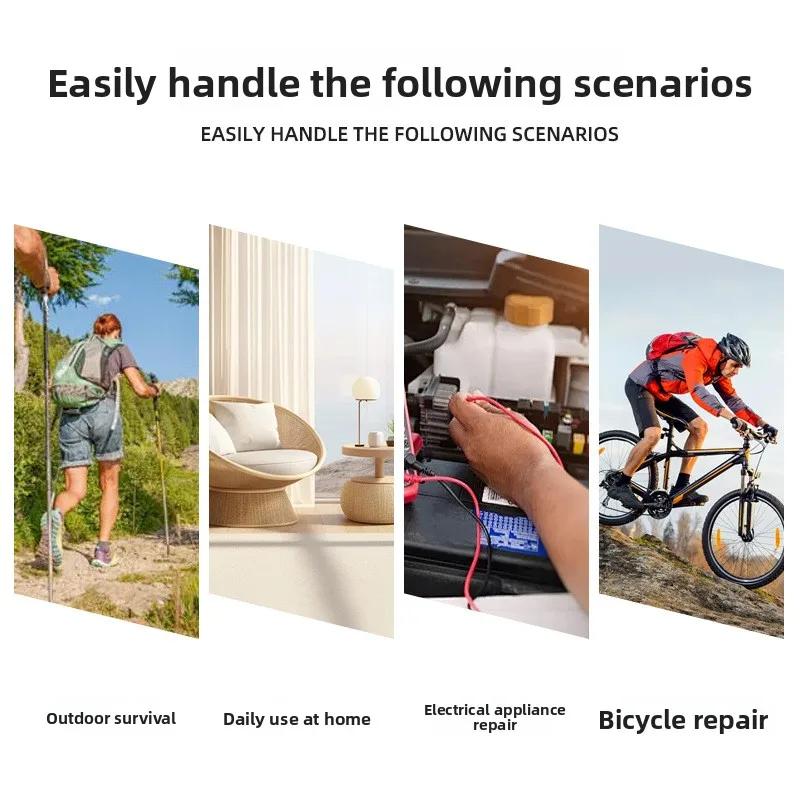 8-in-1 Fahrrad-Reparaturwerkzeug-Set Motorrad MTB Rennrad Schraubendreher-Set Faltbarer Sechskant-Speichenschlüssel Mountainbike Rennrad Werkzeug-Set – Detail 12
