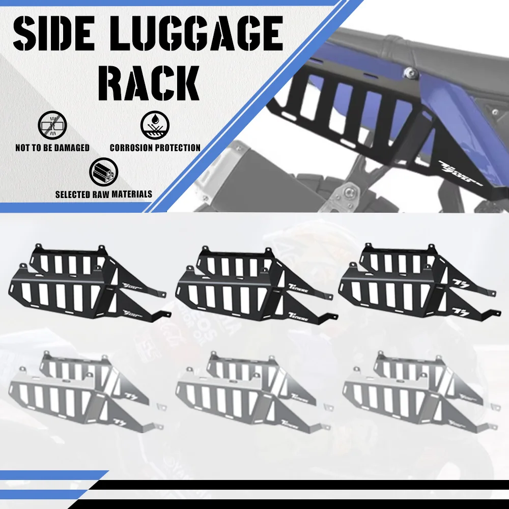 

For Yamaha Tenere 700 World Raid Luggage Racks Side Carrier Side Panniers Rack REARACE Saddlebag Support Racks 2022 2023 2024
