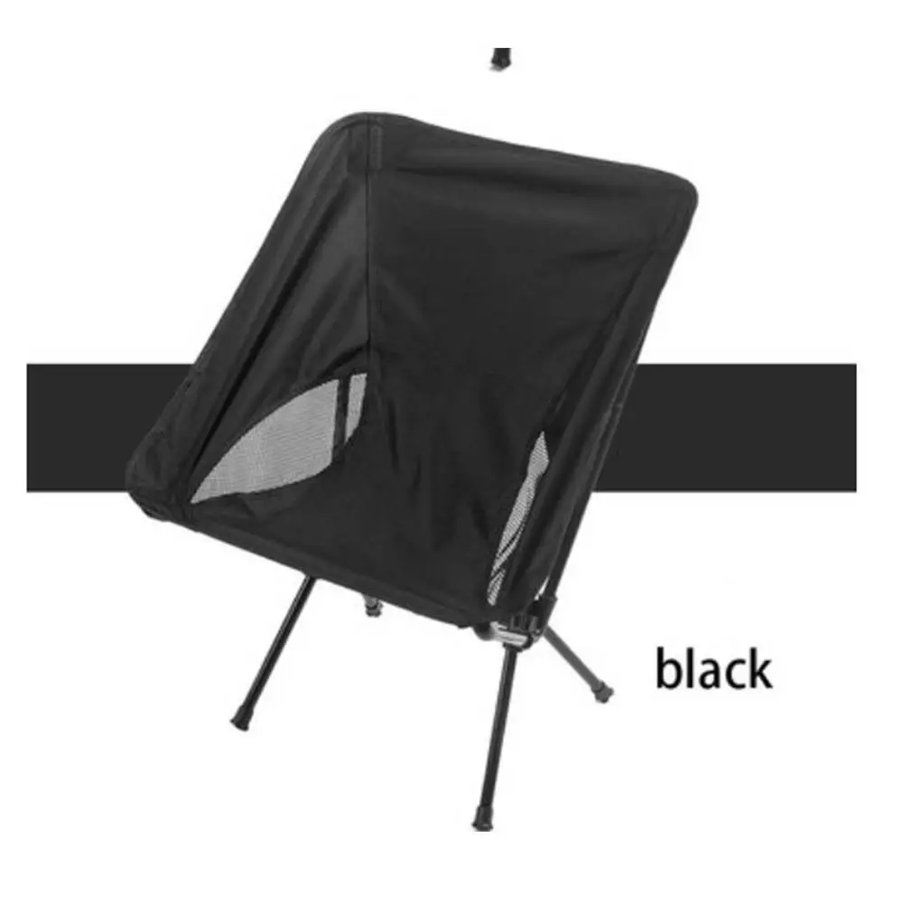 

Collapsible Foldable Camping Chair Wear-resistant Ultralight Fishing Folding Chair Backrest Breathable Moon Chair Picnic