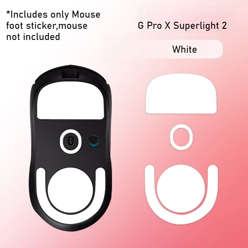 Piedini per mouse di ricambio Bordi curvi arrotondati bianchi Adesivo per piedini per mouse Pattini per mouse Piedini scorrevoli per GPW 1/2/3 G502 G903