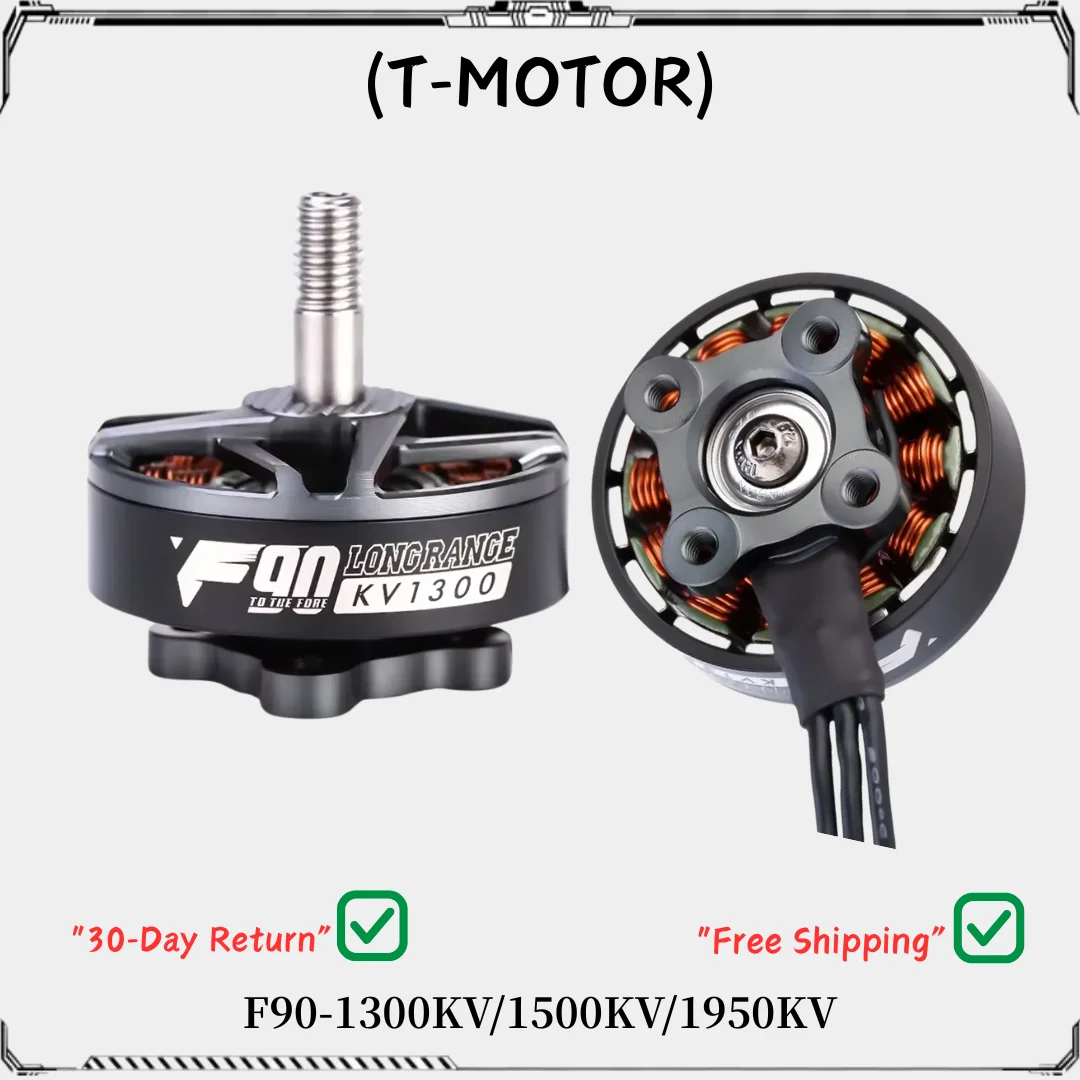 

T-Motor F90 Бесщеточный двигатель 2806.5 — опции 1300 кВ/1500 кВ/1950 кВ с титановым валом для дронов дальнего действия 5-7 дюймов и Cinewhoop