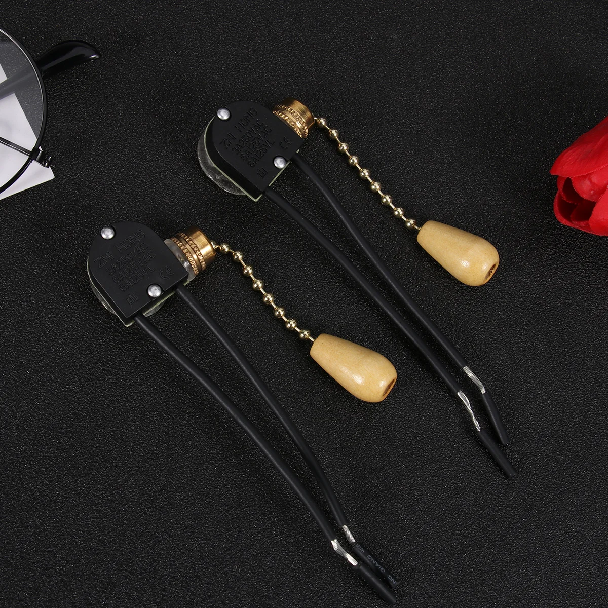 

ABS Ceiling Light Pull Chain Switch Replacement Material Easy Install Home Lighting Accessories Pull Cord Light