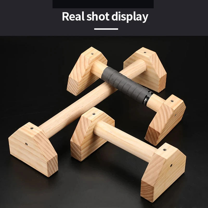 30CM/50CM Wooden Push Ups Stand Portable Home Gym Pushup Bars Fitness Equipments for Pectoral Muscle Training Handstand Exercise