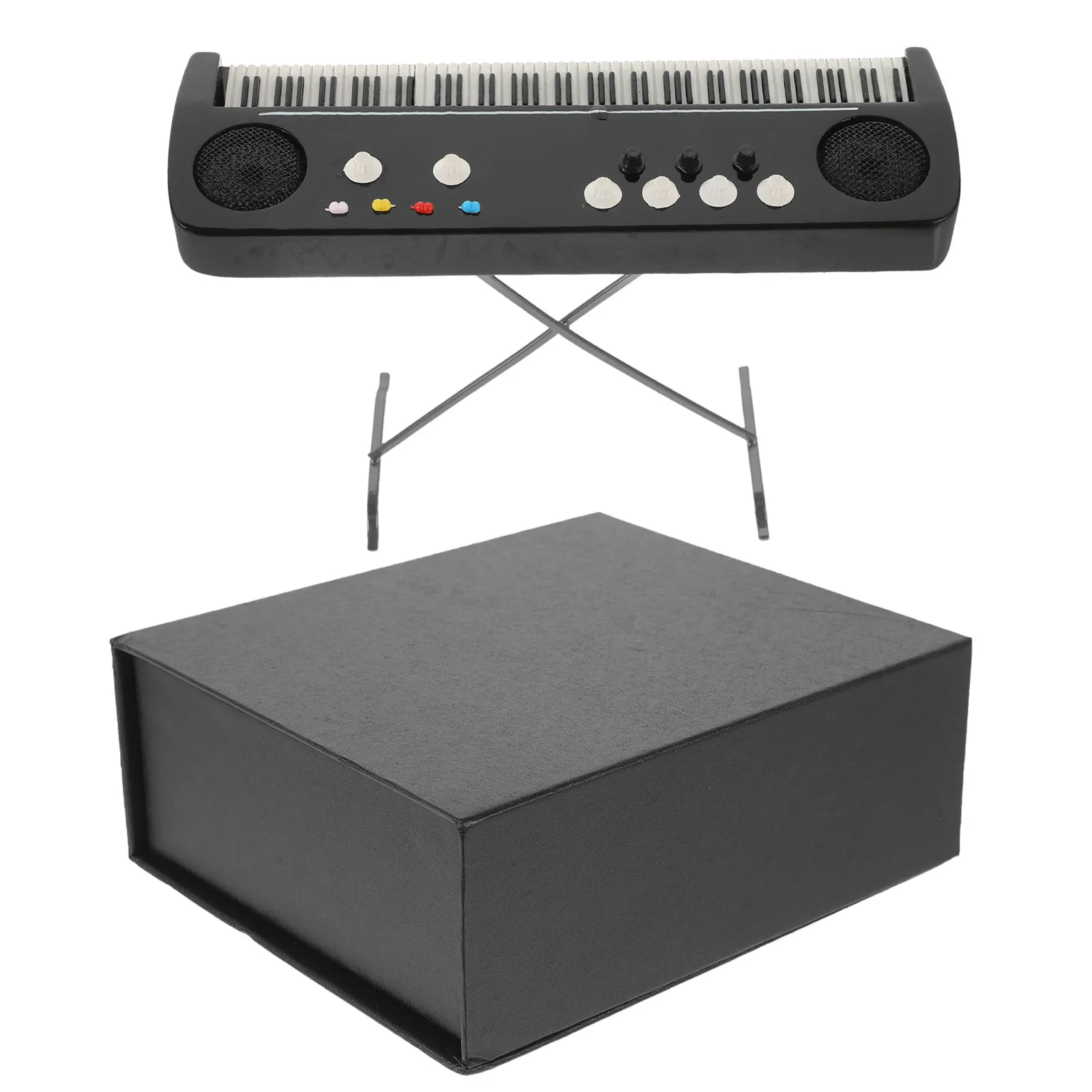 

Миниатюрный деревянный электронный орган-украшение: прочный декор для детской музыкальной комнаты, миниатюрная электронная клавиатура для домика, ландшафтный декор
