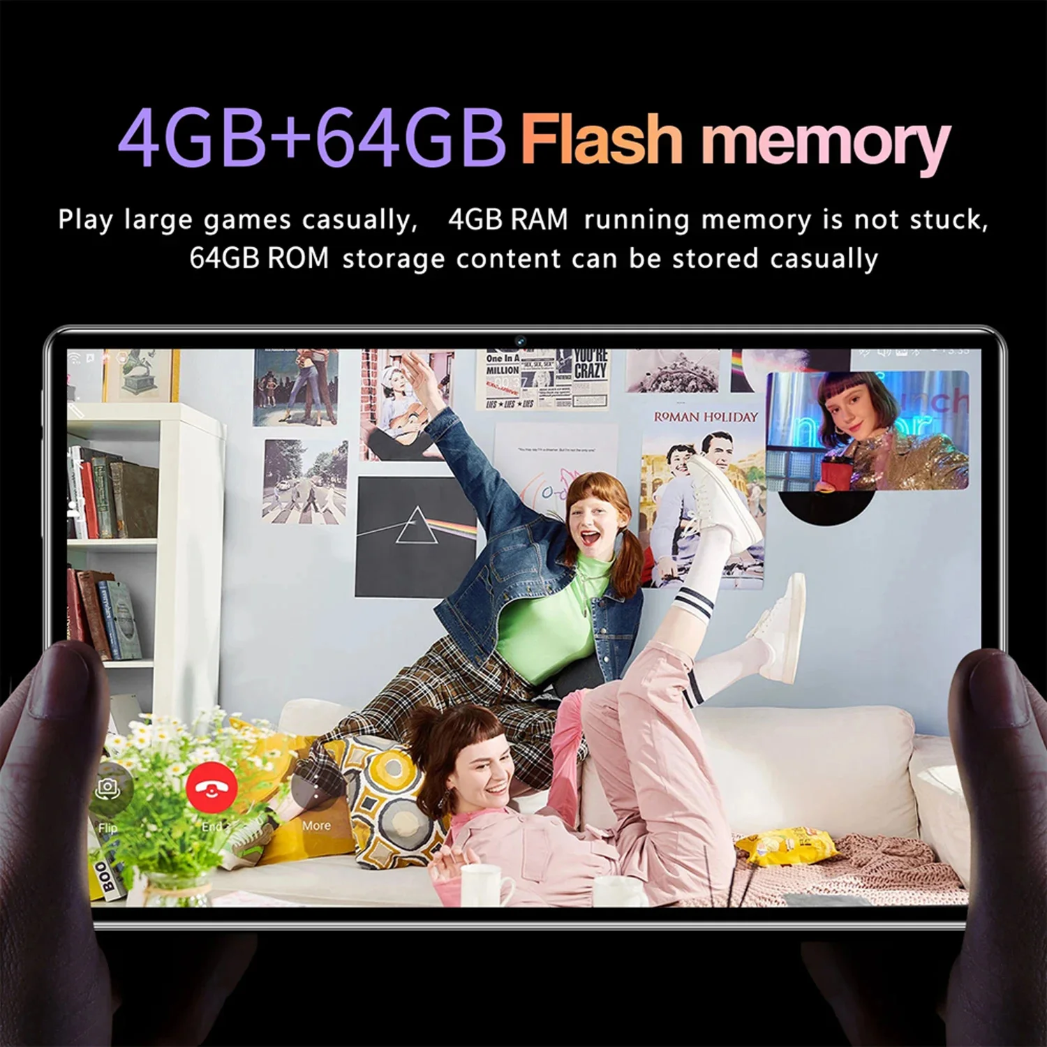 2025 Global BDF Android 13 Android Tablet 4GB+64GB HD Touch Screen Dual Card WIFI 6000mAh Battery Octa Core