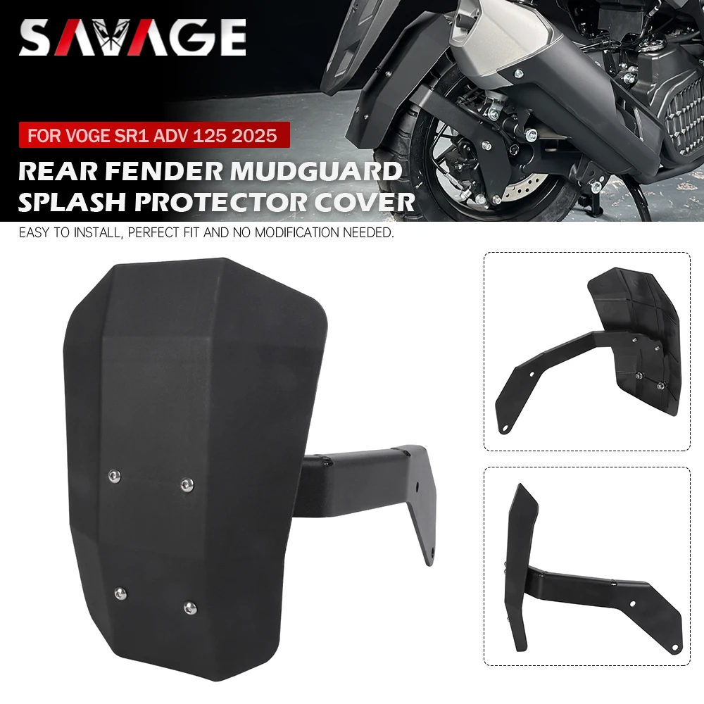 

For VOGE SR1 ADV 125 2025 Motorcycle Rear Fender Extended Tire Wheel Hugger Mudguard Extension Plate Splash Shield Guard Cover