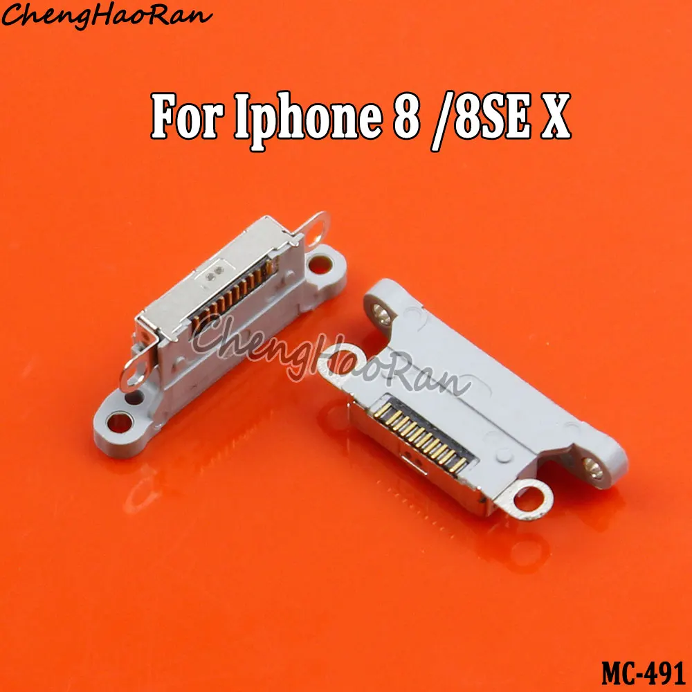 2Pcs Replacement USB Tail Plug Charging Port Port Plug For iPhone 4S 5 6 6S 6sPlus 7 7Plus 8 8SE X 8X USB Power Socket Connector